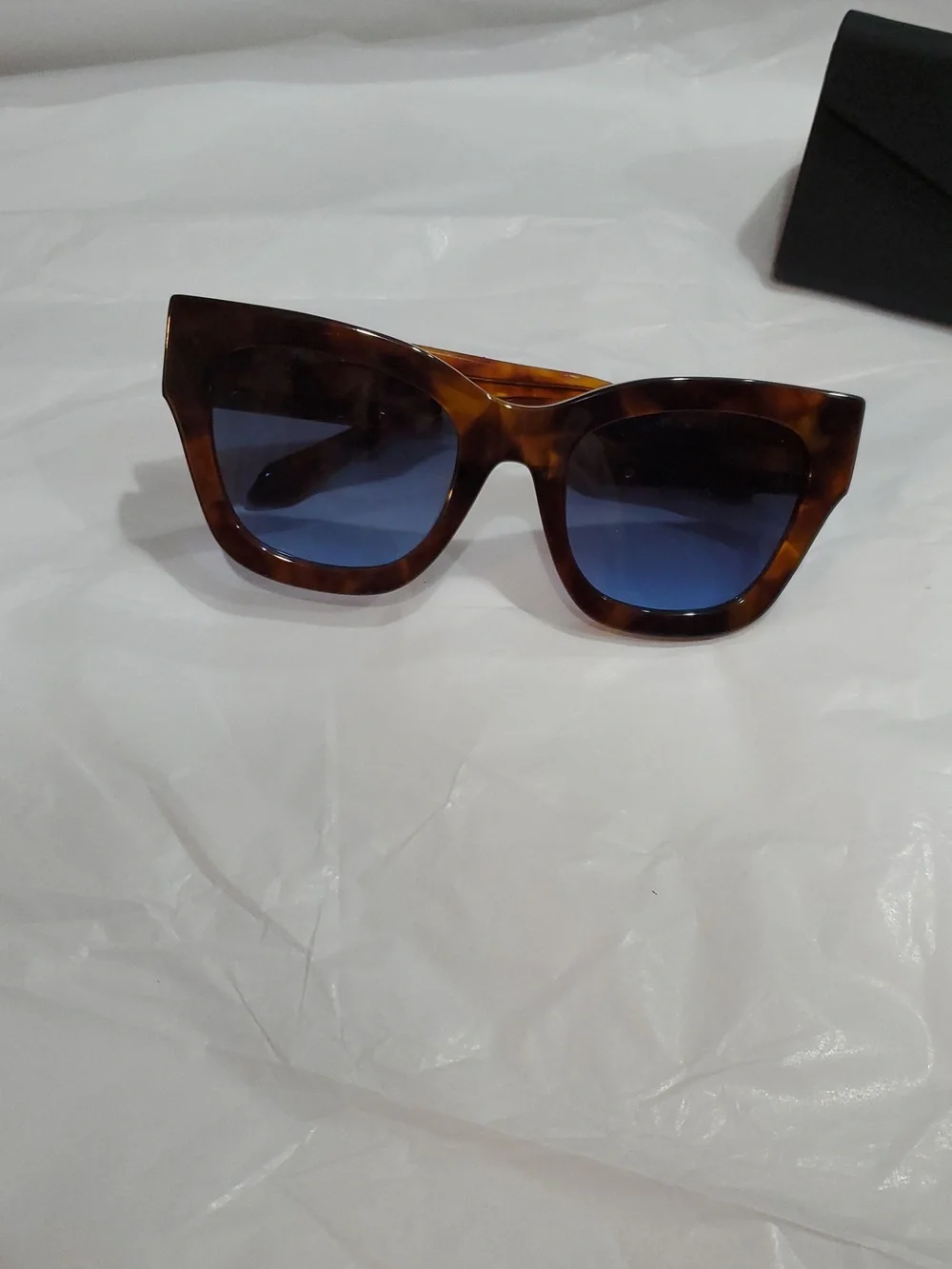 Quay Australia By The Way brown tortoiseshell fade lenses Oversized Sunglasses